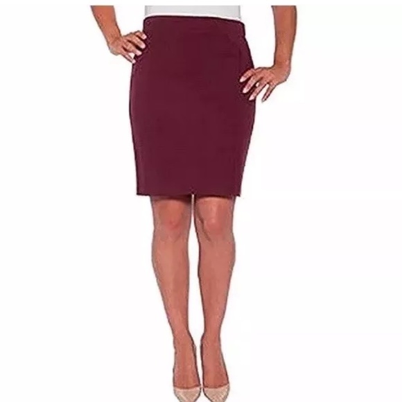 Mario Serrani Dresses & Skirts - NEW Slimming Pencil Skirt Burgandy Red Bodymagic